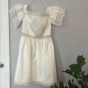 Ted Baker White Lace Puff Sleeve Dress